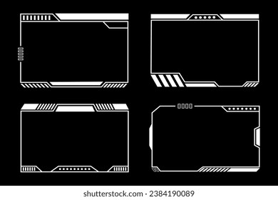 Futuristic High Tech Twitch Live Streaming Game Overlay Face Border