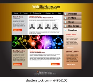 Futuristic High Tech Website Template with Attrative colours