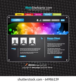 Futuristic High Tech Website Template with Attrative colours