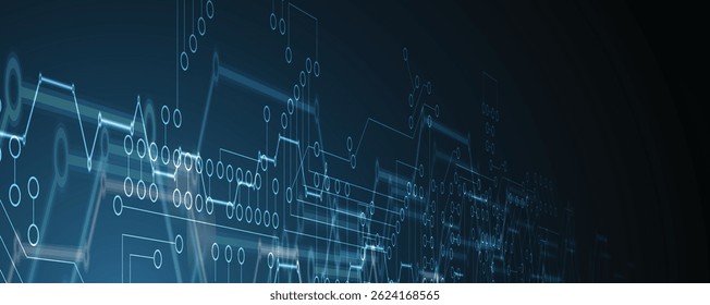 Fondo de placa de circuito abstracto de alta tecnología futurista