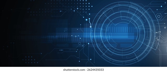 Fondo de placa de circuito abstracto de alta tecnología futurista