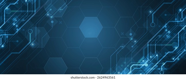 Fondo de placa de circuito abstracto de alta tecnología futurista