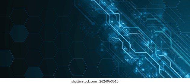 Fondo de placa de circuito abstracto de alta tecnología futurista