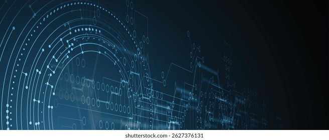 Futuristic high technology abstract circuit board with electronic details background