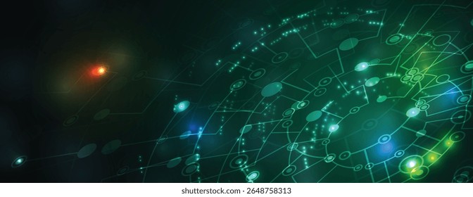 Fondo de placa de circuito abstracto de alta tecnología futurista