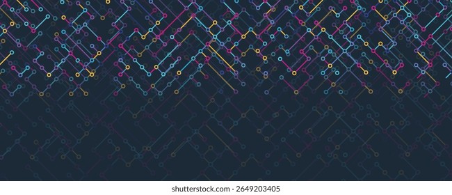 Fundo de placa de circuito abstrato de alta tecnologia futurista