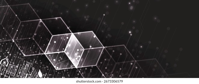 Fondo de placa de circuito abstracto de alta tecnología futurista