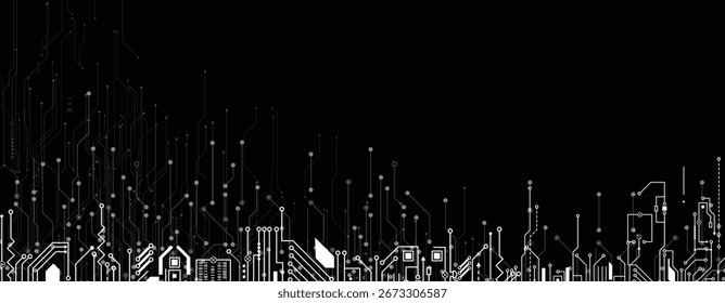 Futuristic high technology abstract circuit board background
