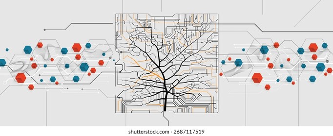 Futuristic high technology abstract circuit board background