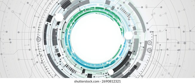 Fondo de placa de circuito abstracto de alta tecnología futurista