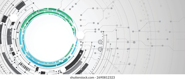 Fondo de placa de circuito abstracto de alta tecnología futurista