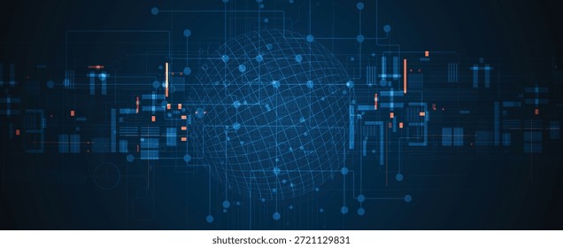 Futuristische High-Tech abstrakte Leiterplatte Hintergrund