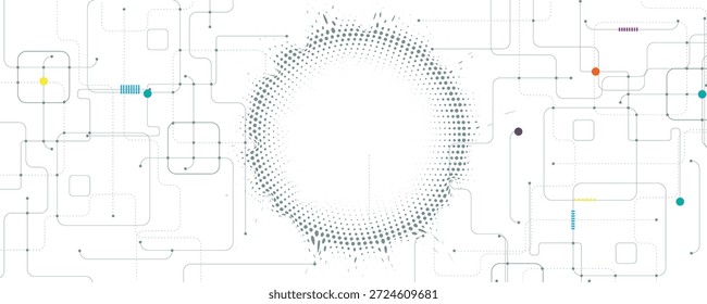 Fondo de placa de circuito abstracto de alta tecnología futurista