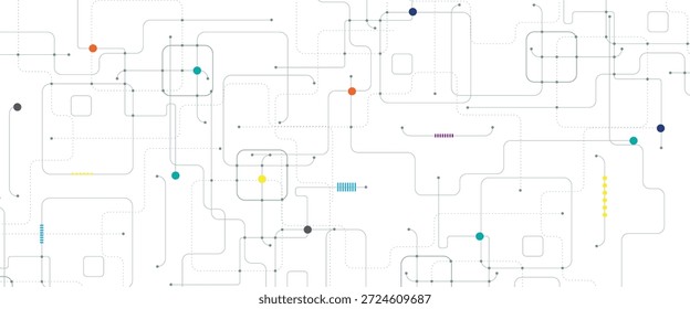 Fondo de placa de circuito abstracto de alta tecnología futurista