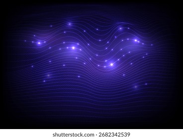 Fondo de tono azul futurista de alta tecnología con líneas brillantes y partículas digitales. Concepto de conexión, comunicación, innovación y tecnología moderna para redes, datos, transformación digital.
