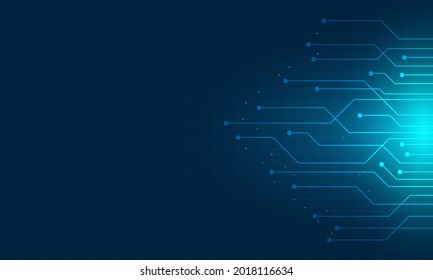 Futurista fondo abstracto de alta tecnología con placa circiut.Vector de tecnología de luz azul.