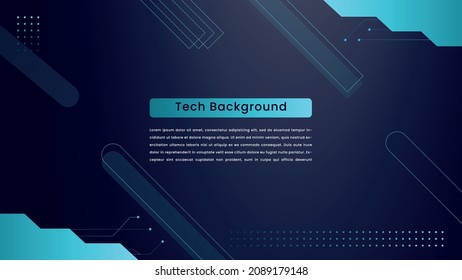 futuristic hi-tech abstract background. gradient blue background vector design elements concept. 16:9 aspect ratio