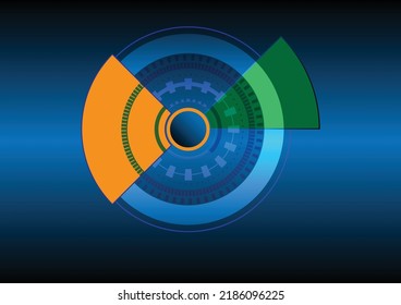 Futuristic hi-tech abstract background yellow green and blue
