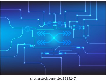 Futuristic Hi-Tech Digital Circuit Background
