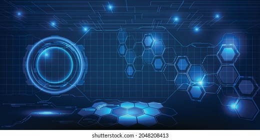 Futuristic hi-tech digital technology artwork background and wallpaper.Vector illustrations.