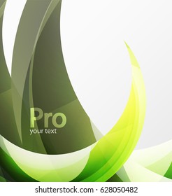 Futuristic hi-tech glass wave abstract background. Color curvy line with glossy effect. Vector illustration
