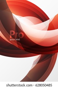Futuristic hi-tech glass wave abstract background. Color curvy line with glossy effect. Vector illustration