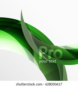 Futuristic hi-tech glass wave abstract background. Color curvy line with glossy effect. Vector illustration