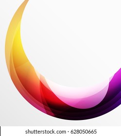 Fondo abstracto futurista de la ola de cristal de alta tecnología. Línea curvada de color con efecto brillante. Ilustración del vector