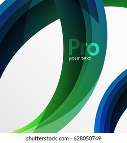 Futuristic hi-tech glass wave abstract background. Color curvy line with glossy effect. Vector illustration