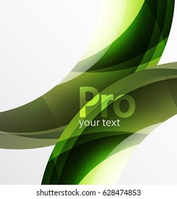 Futuristic hi-tech glass wave abstract background. Color curvy line with glossy effect. Vector illustration