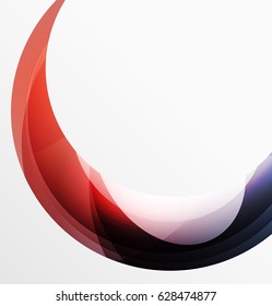 Fondo abstracto futurista de la ola de cristal de alta tecnología. Línea curvada de color con efecto brillante. Ilustración del vector