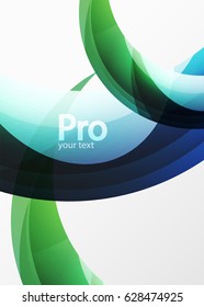 Futuristic hi-tech glass wave abstract background. Color curvy line with glossy effect. Vector illustration