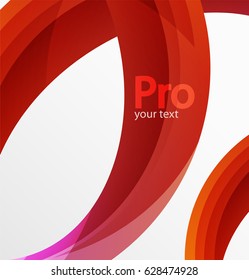 Futuristic hi-tech glass wave abstract background. Color curvy line with glossy effect. Vector illustration