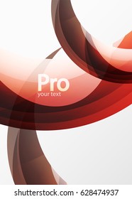 Futuristic hi-tech glass wave abstract background. Color curvy line with glossy effect. Vector illustration
