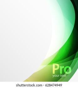Futuristic hi-tech glass wave abstract background. Color curvy line with glossy effect. Vector illustration