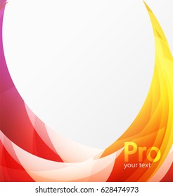 Futuristic hi-tech glass wave abstract background. Color curvy line with glossy effect. Vector illustration