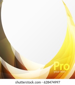 Futuristic hi-tech glass wave abstract background. Color curvy line with glossy effect. Vector illustration