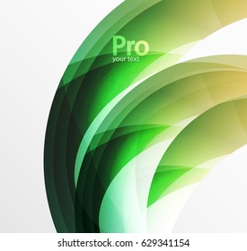 Futuristic hi-tech glass wave abstract background. Color curvy line with glossy effect. Vector illustration