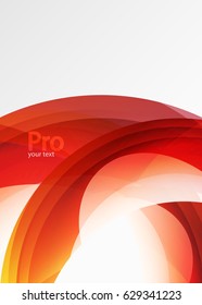 Futuristic hi-tech glass wave abstract background. Color curvy line with glossy effect. Vector illustration