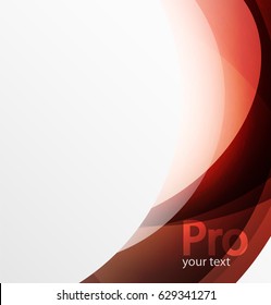 Futuristic hi-tech glass wave abstract background. Color curvy line with glossy effect. Vector illustration
