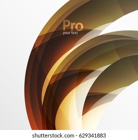 Futuristic hi-tech glass wave abstract background. Color curvy line with glossy effect. Vector illustration
