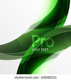 Futuristic hi-tech glass wave abstract background. Color curvy line with glossy effect. Vector illustration