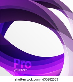 Fondo abstracto futurista de la ola de cristal de alta tecnología. Línea curvada de color con efecto brillante. Ilustración del vector