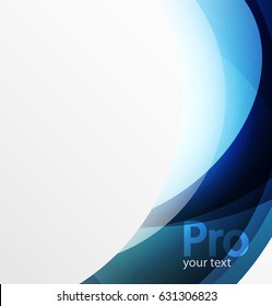 Futuristic hi-tech glass wave abstract background. Color curvy line with glossy effect. Vector illustration