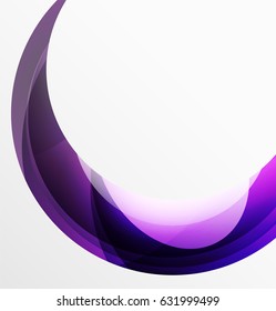 Futuristic hi-tech glass wave abstract background. Color curvy line with glossy effect. Vector illustration