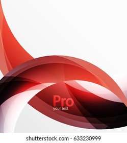 Futuristic hi-tech glass wave abstract background. Color curvy line with glossy effect. Vector illustration