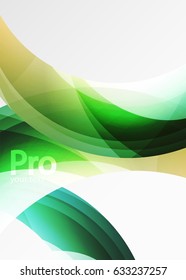 Futuristic hi-tech glass wave abstract background. Color curvy line with glossy effect. Vector illustration