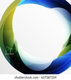 Fondo abstracto futurista de la ola de cristal de alta tecnología. Línea curvada de color con efecto brillante. Ilustración del vector