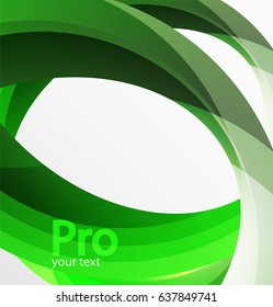 Futuristic hi-tech glass wave abstract background. Color curvy line with glossy effect. Vector illustration