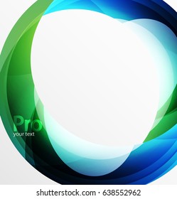 Futuristic hi-tech glass wave abstract background. Color curvy line with glossy effect. Vector illustration